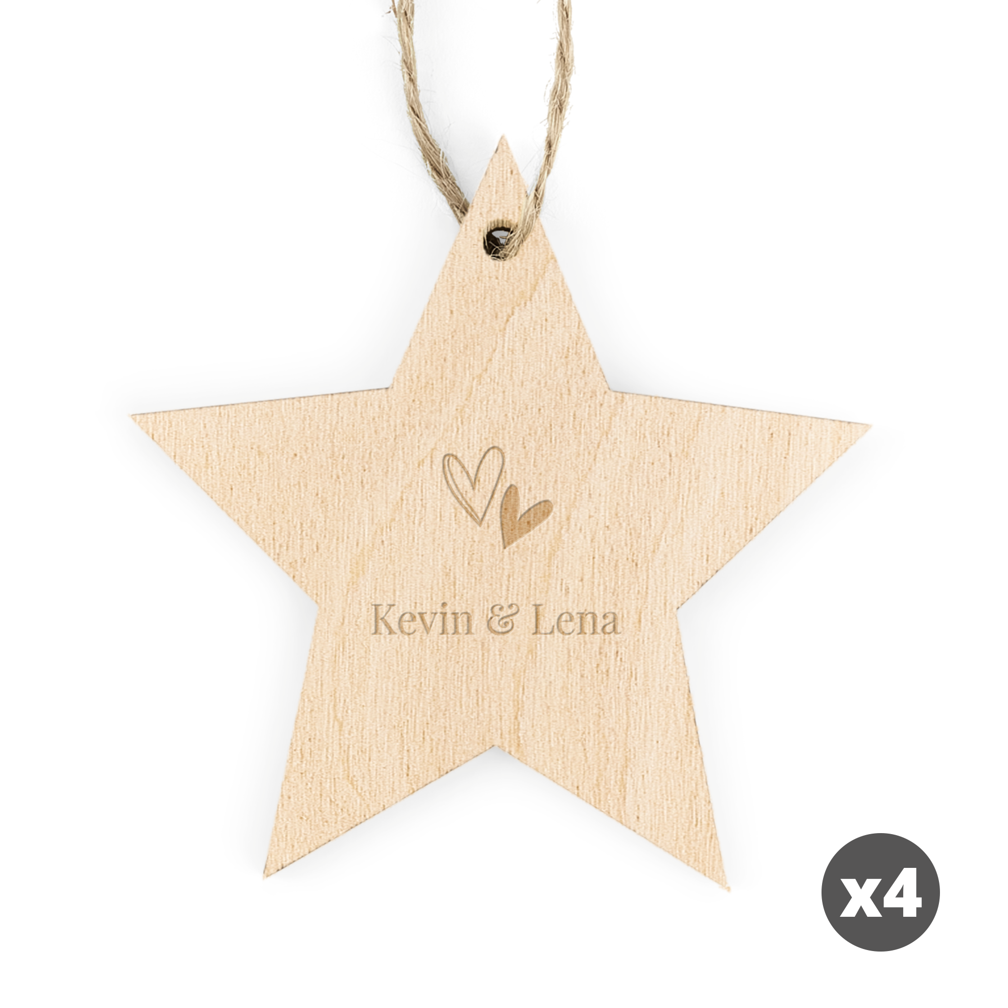 Personalisierter Weihnachtsschmuck Holz