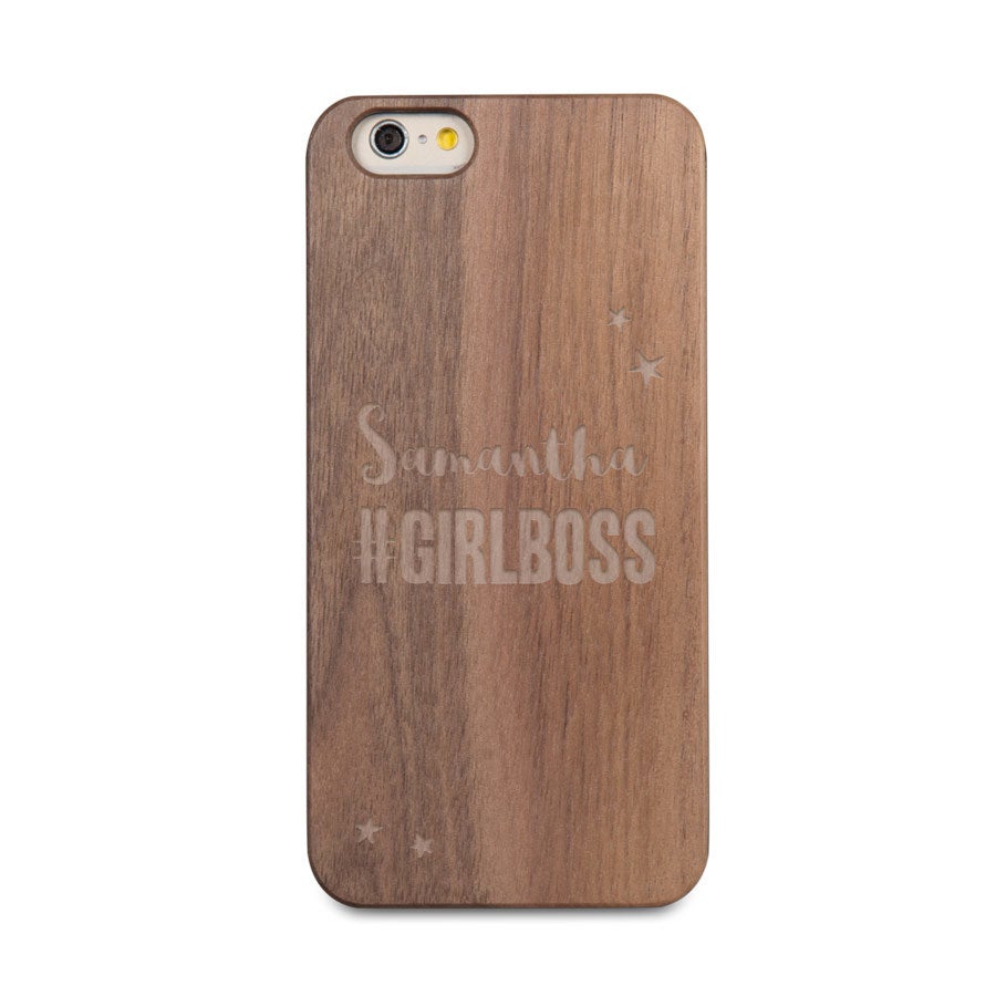 Houten telefoonhoesje graveren - iPhone 6
