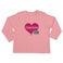 Přizpůsobené dětské tričko - dlouhý rukáv - Baby Pink - 50/56