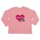 Přizpůsobené dětské tričko - dlouhý rukáv - Baby Pink - 62/68