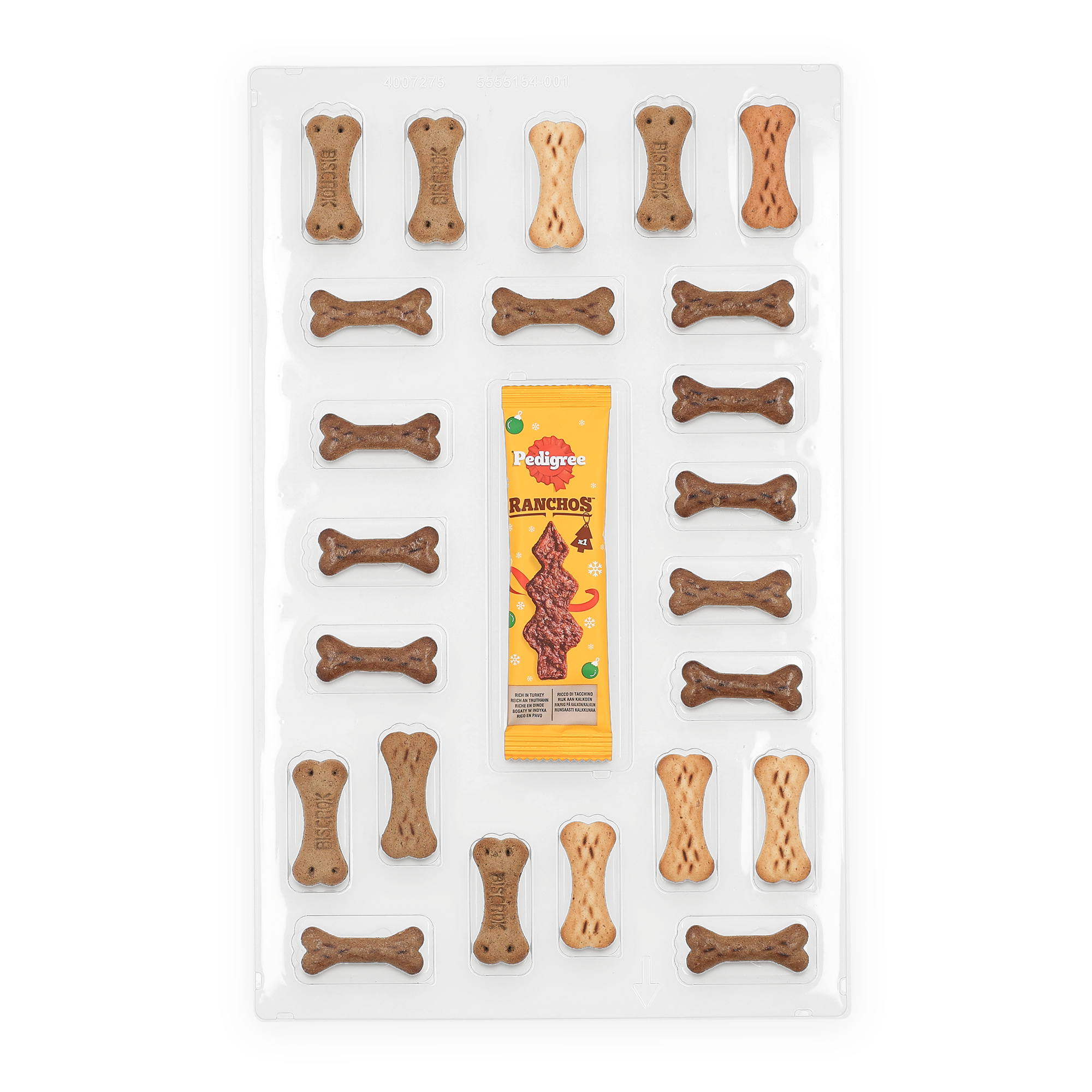 Personalisierter Hunde-Adventskalender mit Pedigree-Leckerlis