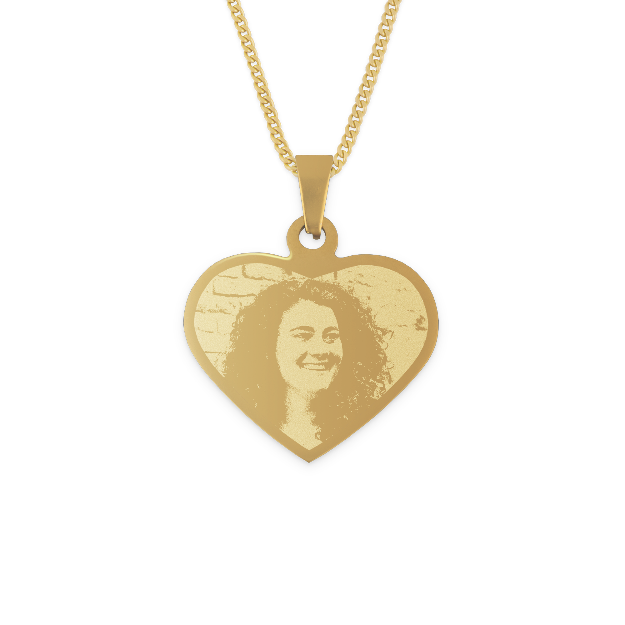 Collier cœur gravé