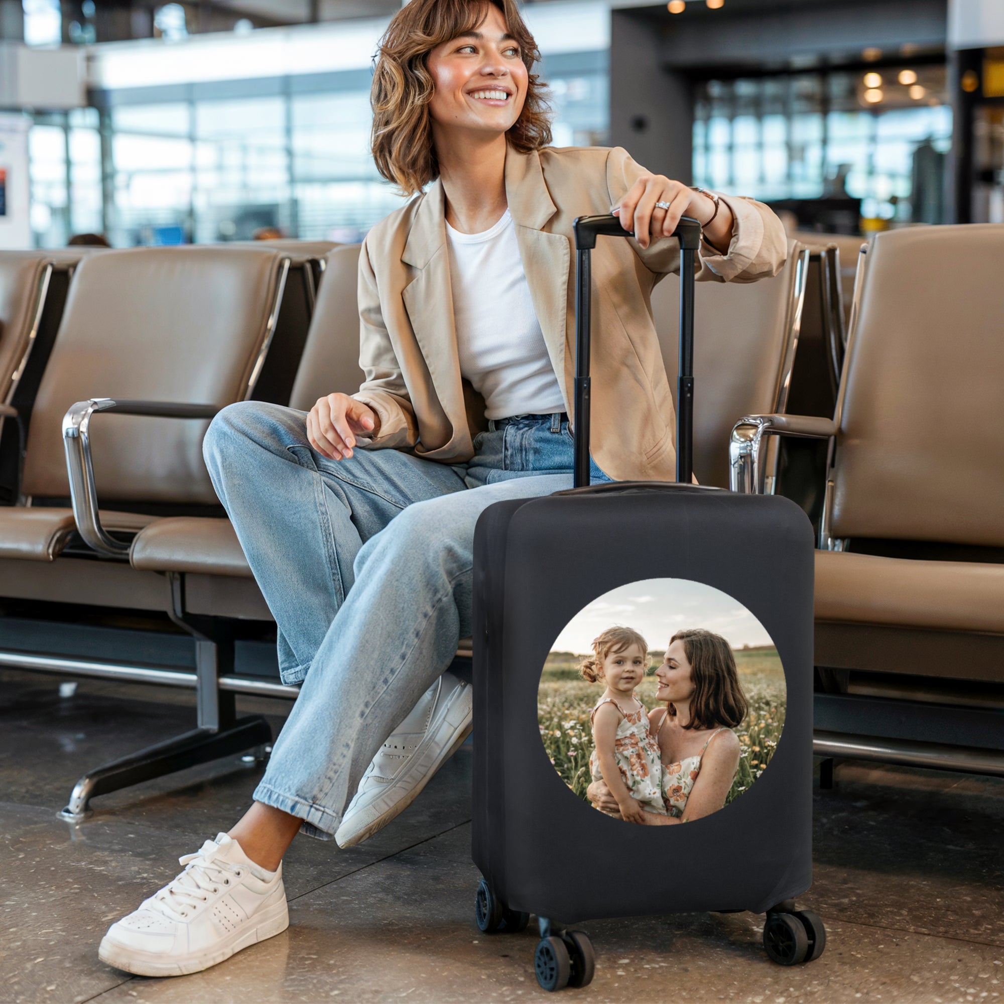 Kofferhoes met eigen foto - Handbagage Kofferhoes met eigen foto - Handbagage