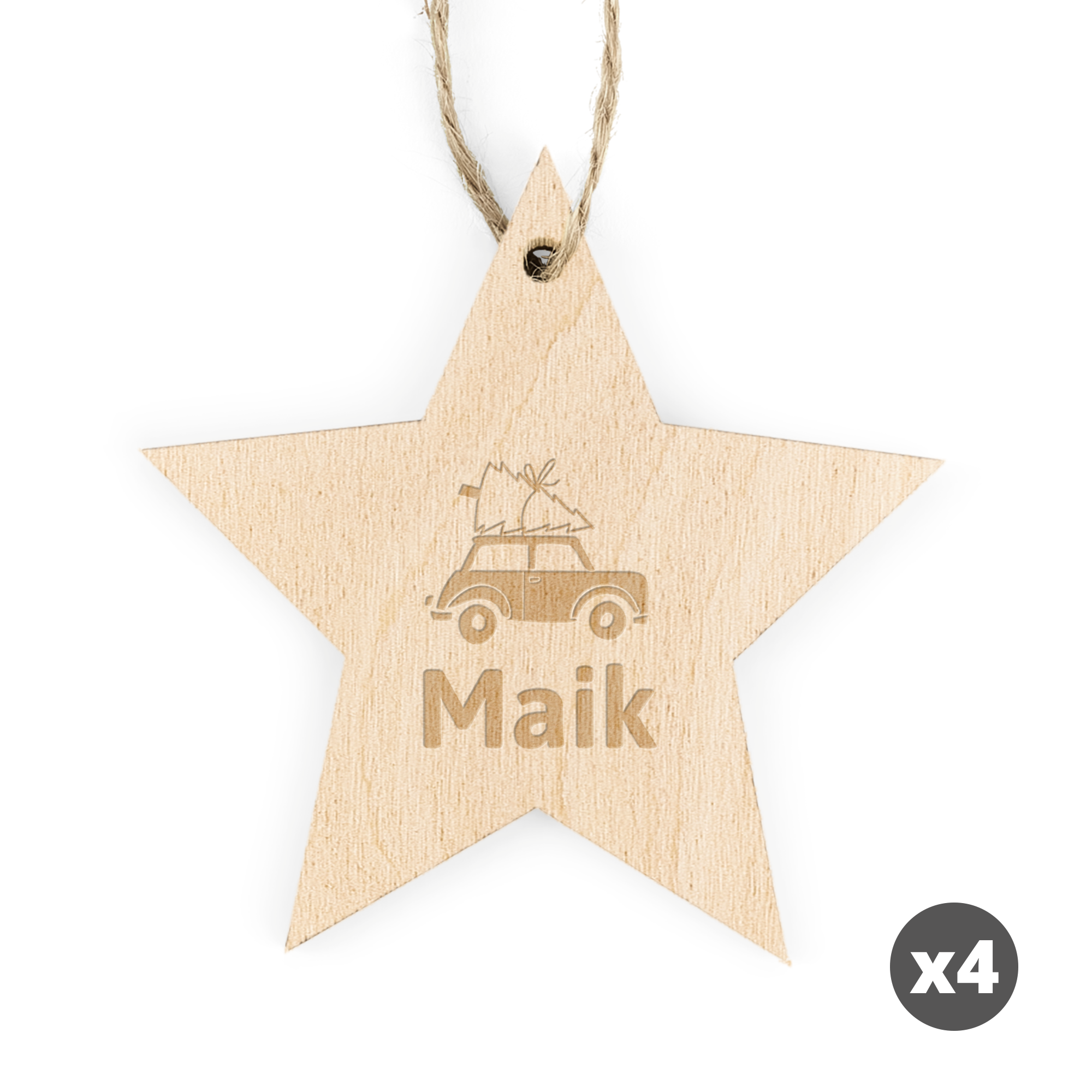 Personalisierter Weihnachtsschmuck Holz