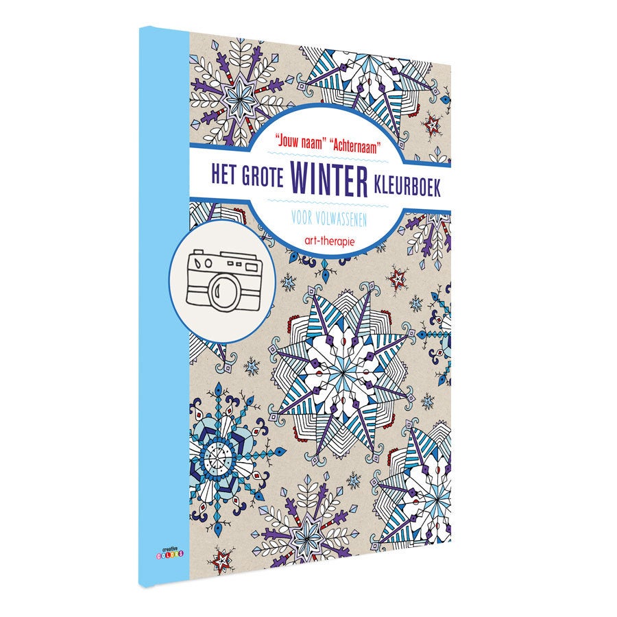 Het grote winter kleurboek voor volwassenen met naam en foto - Softcover