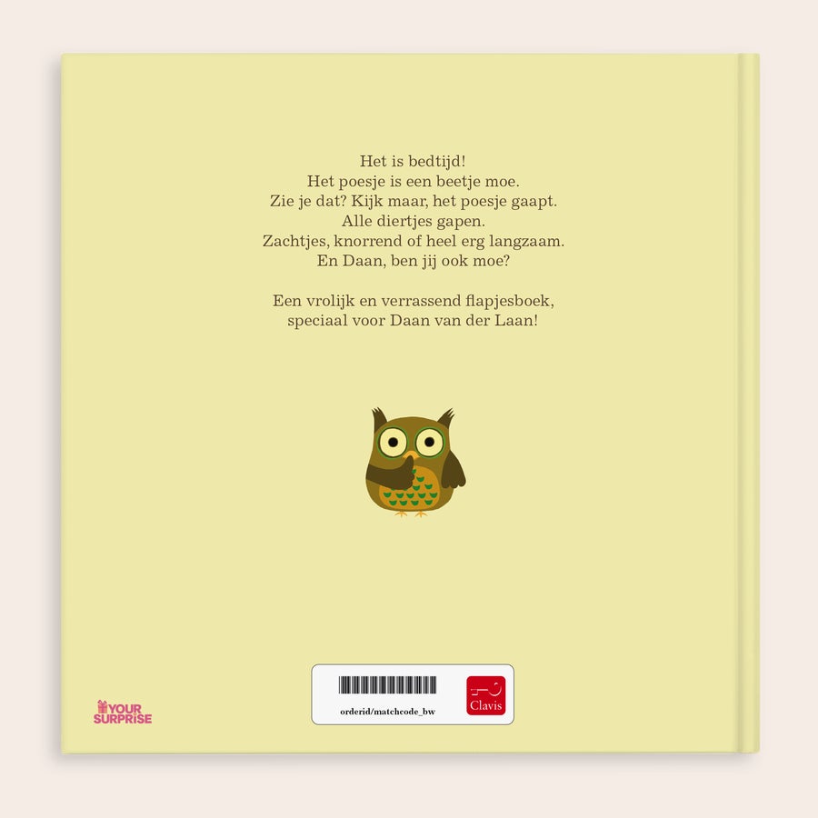 Boek "Iedereen gaapt - XXL " personaliseren Persoonlijk kinderboek