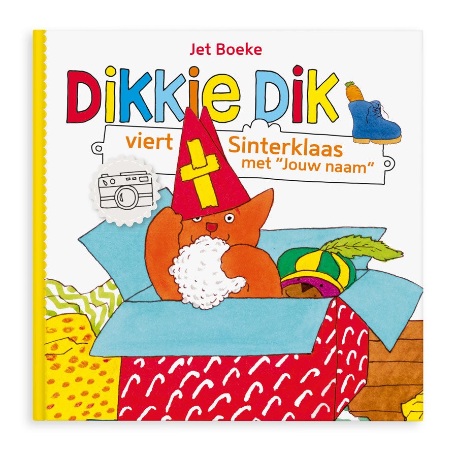 Boek met naam en foto - Dikkie Dik viert Sinterklaas - Softcover Boek met naam en foto - Dikkie Dik viert Sinterklaas - Softcover