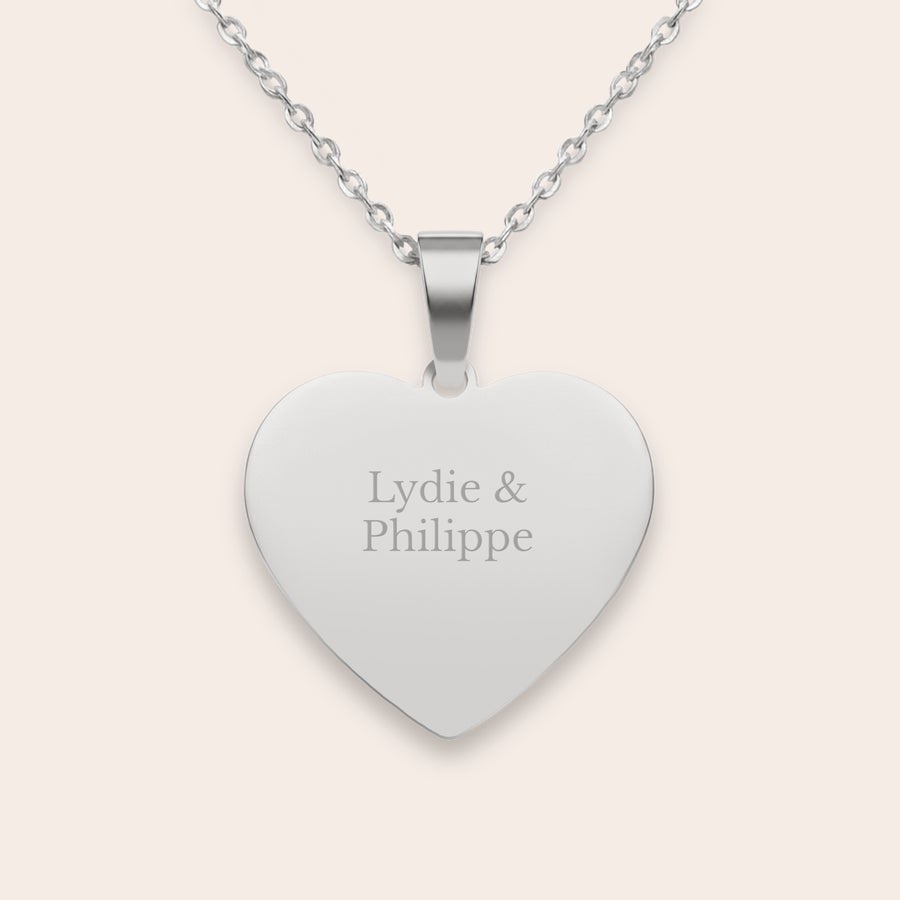 Collier cœur gravé Collier cœur gravé