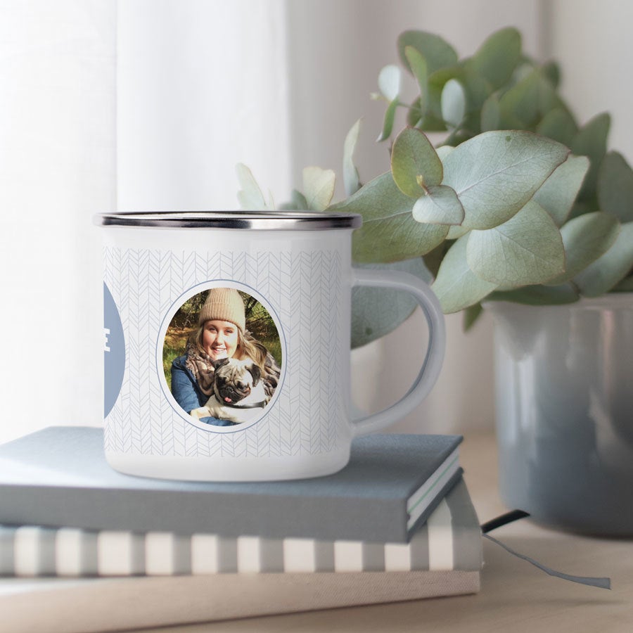 Tazza smaltata personalizzata