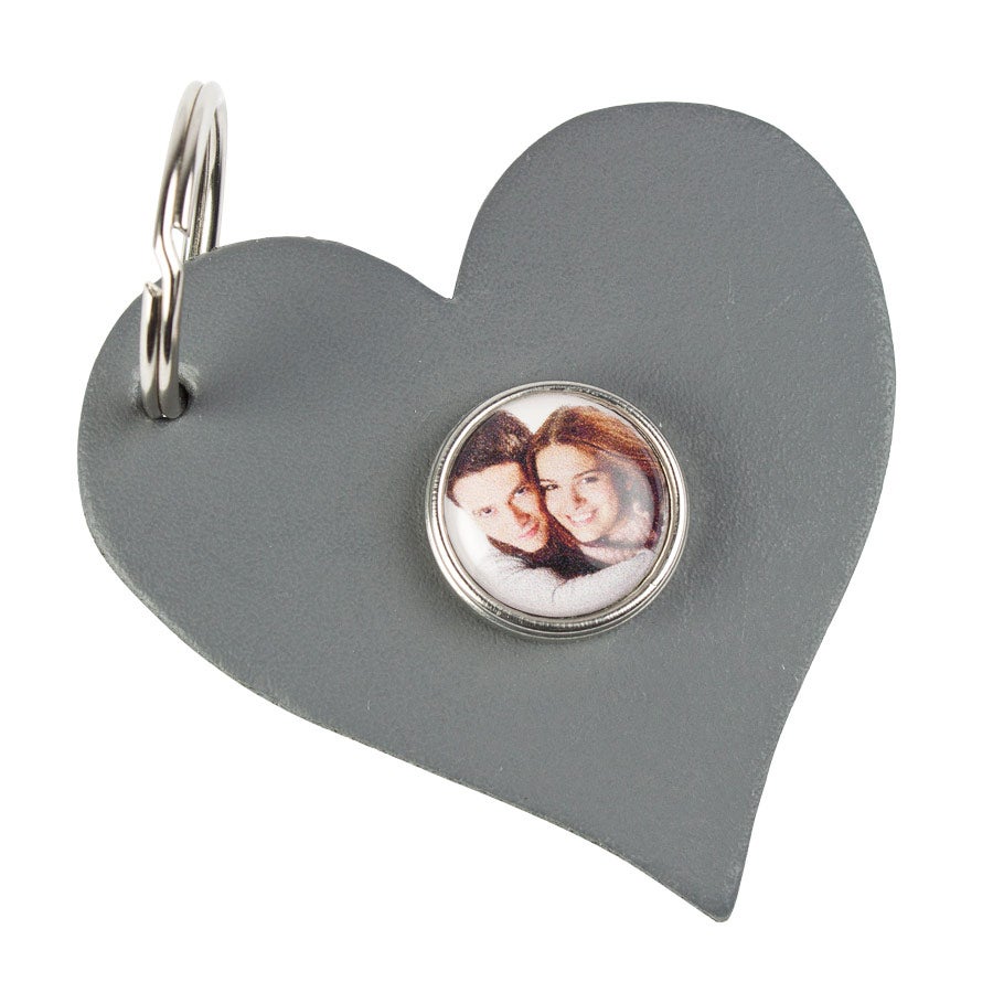 Click Keyring Heart - Grey