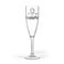 Champagneglas med tryk - Plast