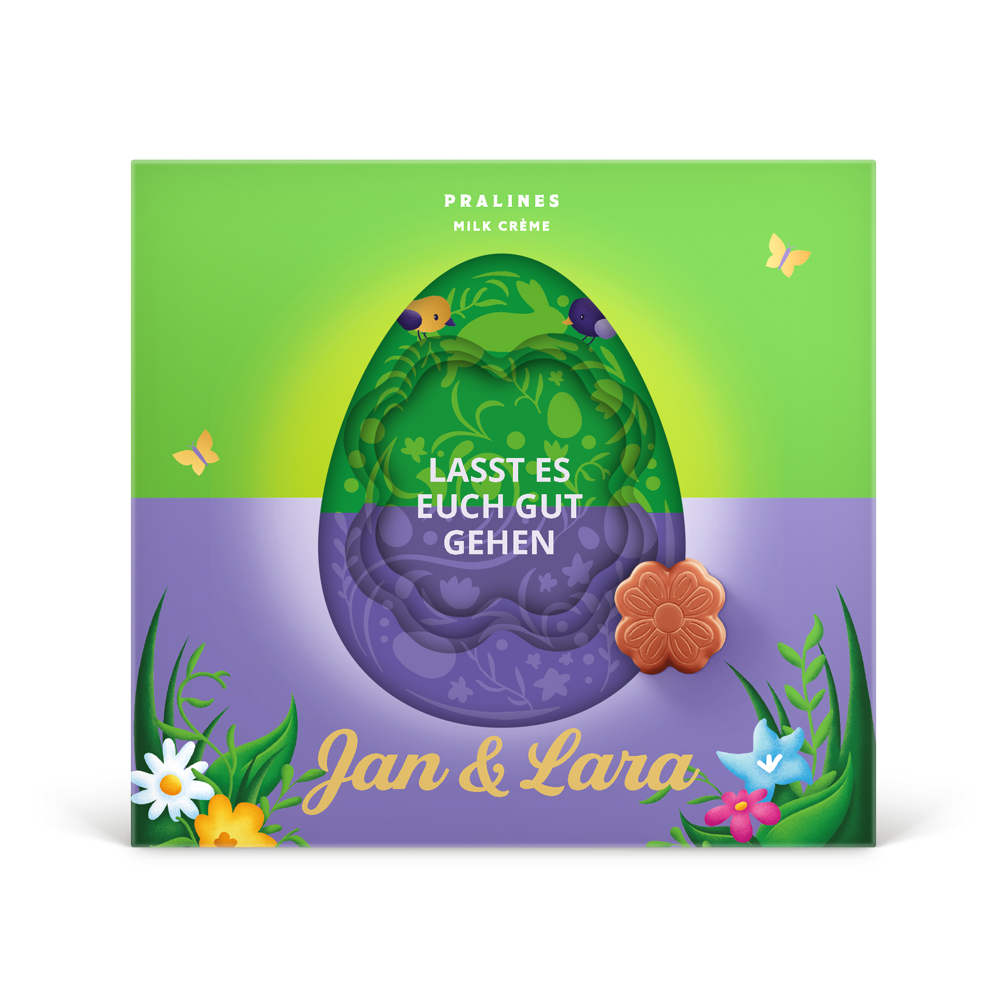 Personalisierte Milka 3D Geschenkbox - Ostern