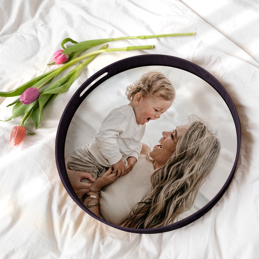 Personalised serving platter - Round Personalised serving platter - Round