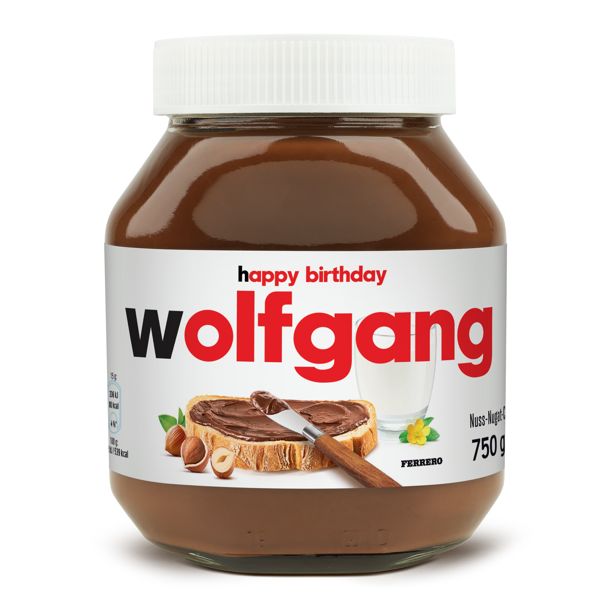 nutella Glas, personalisiert mit 