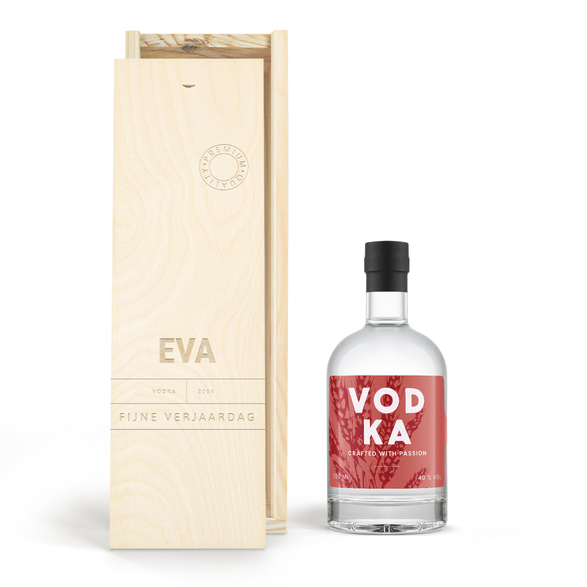 Gepersonaliseerde vodka fles