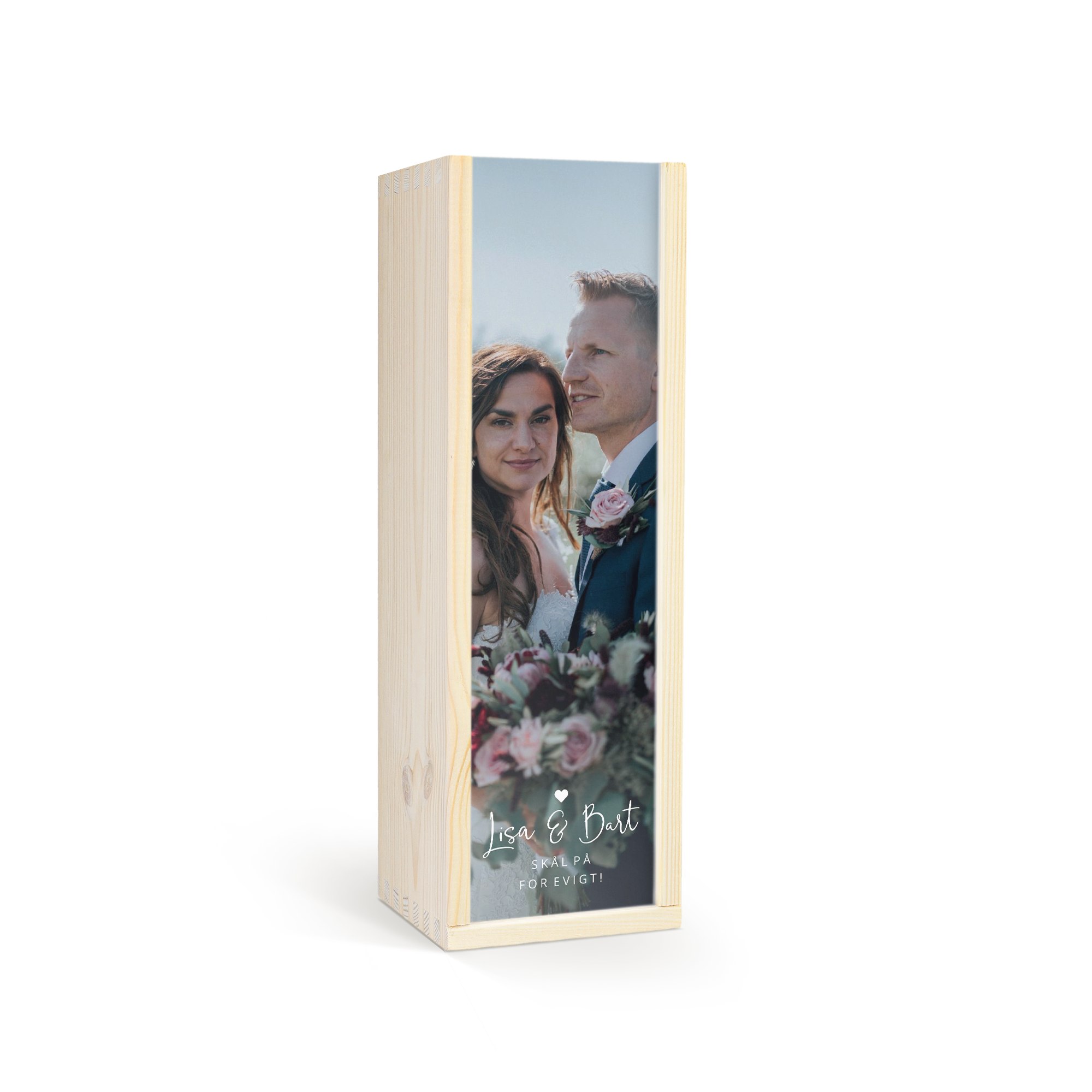 Rødvin med personlig etikette og trækasse - Ramon Bilbao Crianza