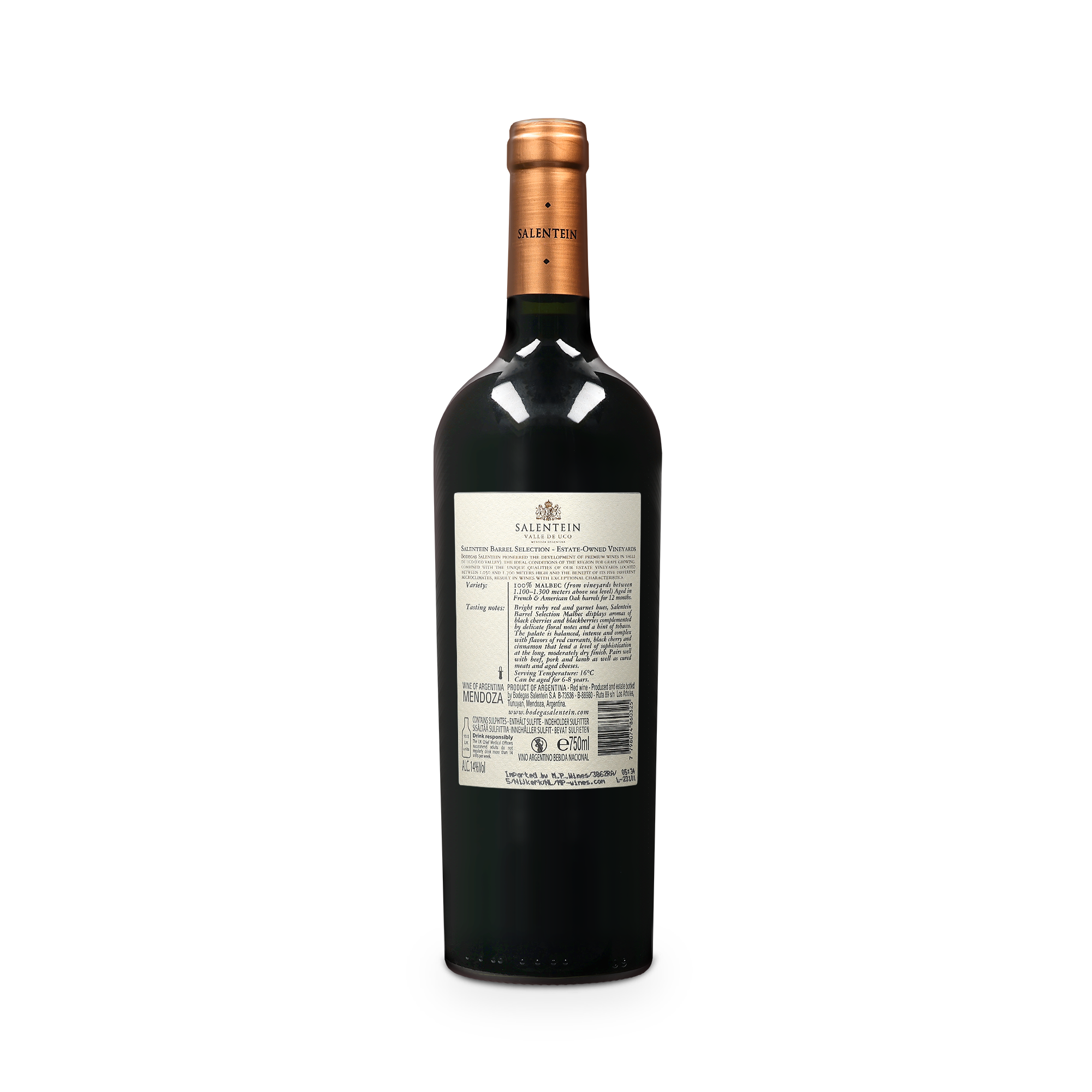 Personlig Salentein Malbec vin