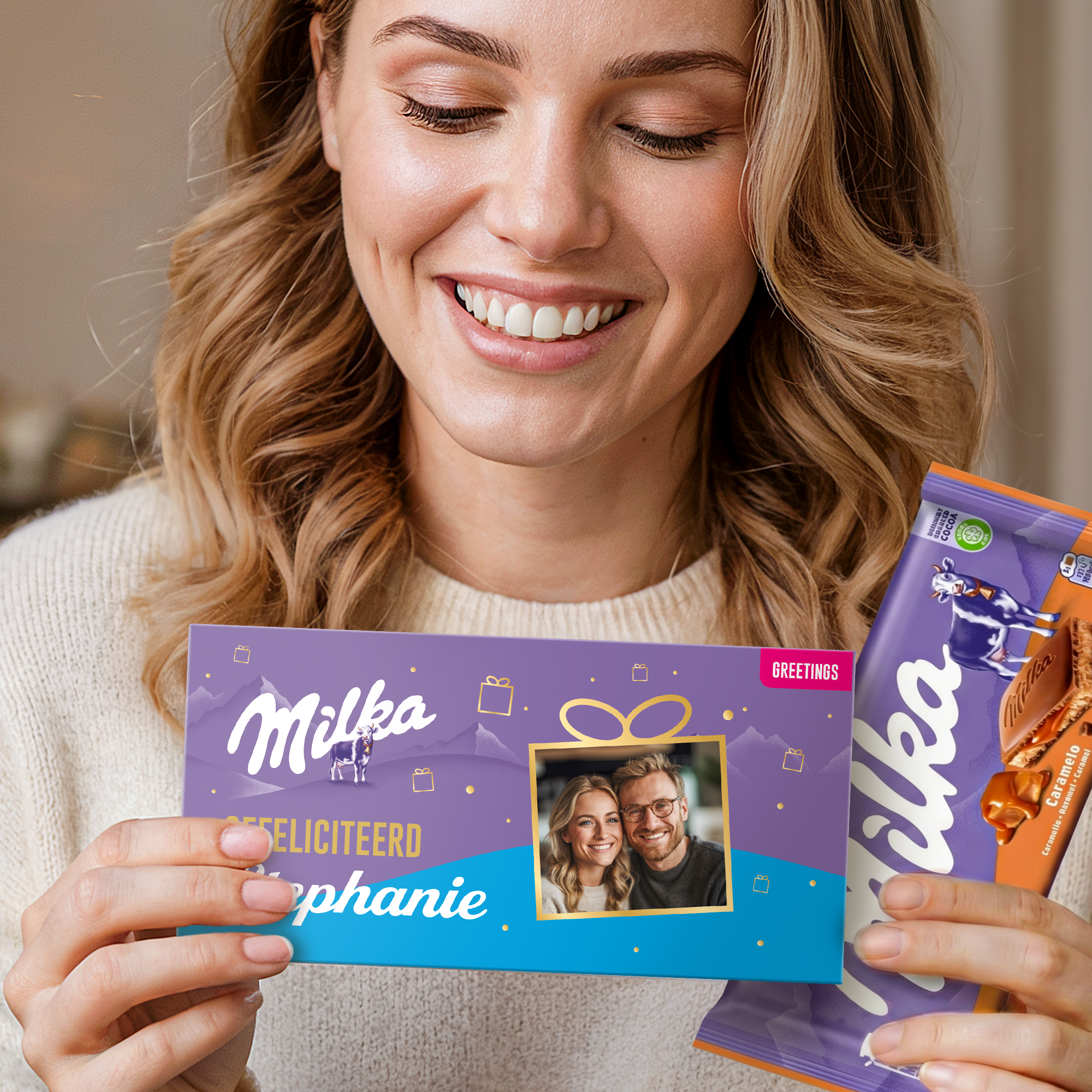 Milka chocolade wenskaart