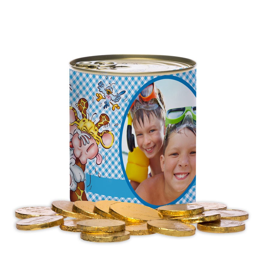 Doodles snoepblik - Chocolade munten Doodles snoepblik - Chocolade munten