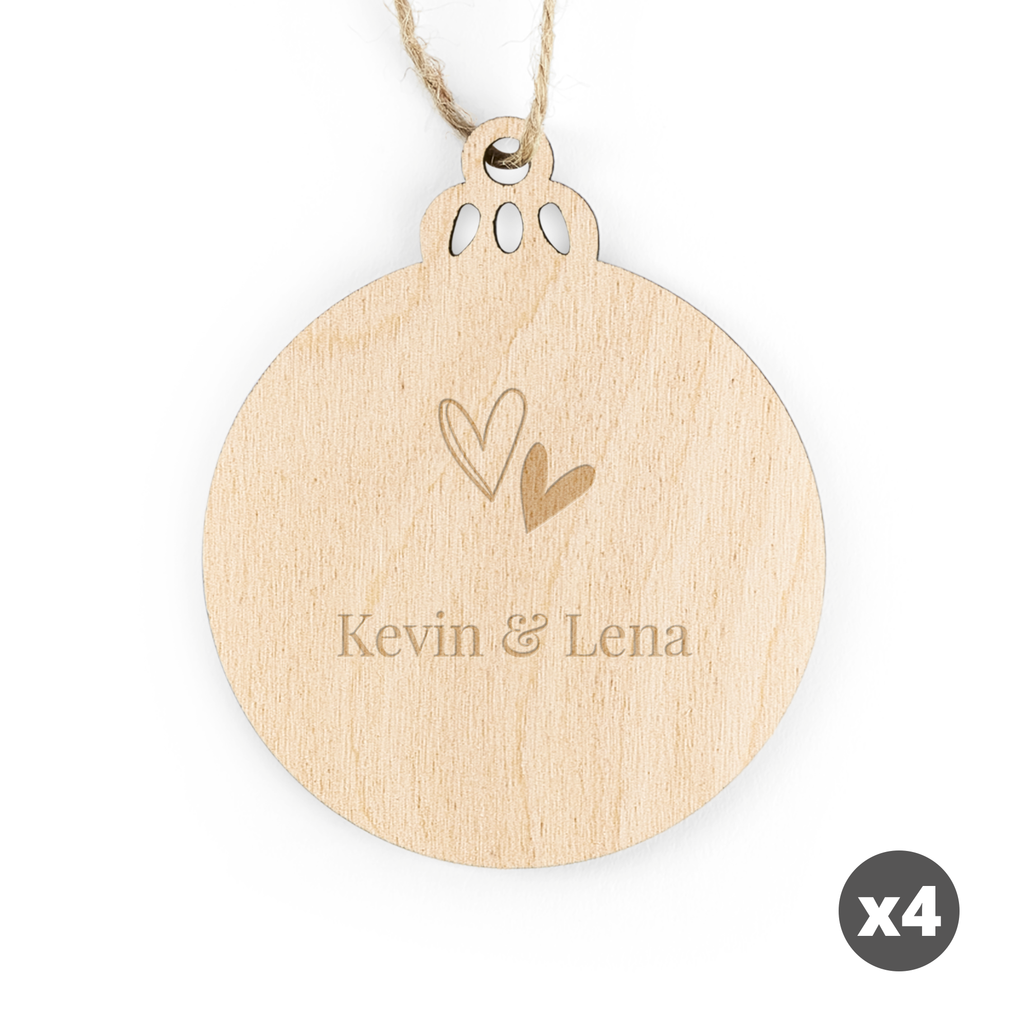 Personalisierter Weihnachtsschmuck Holz