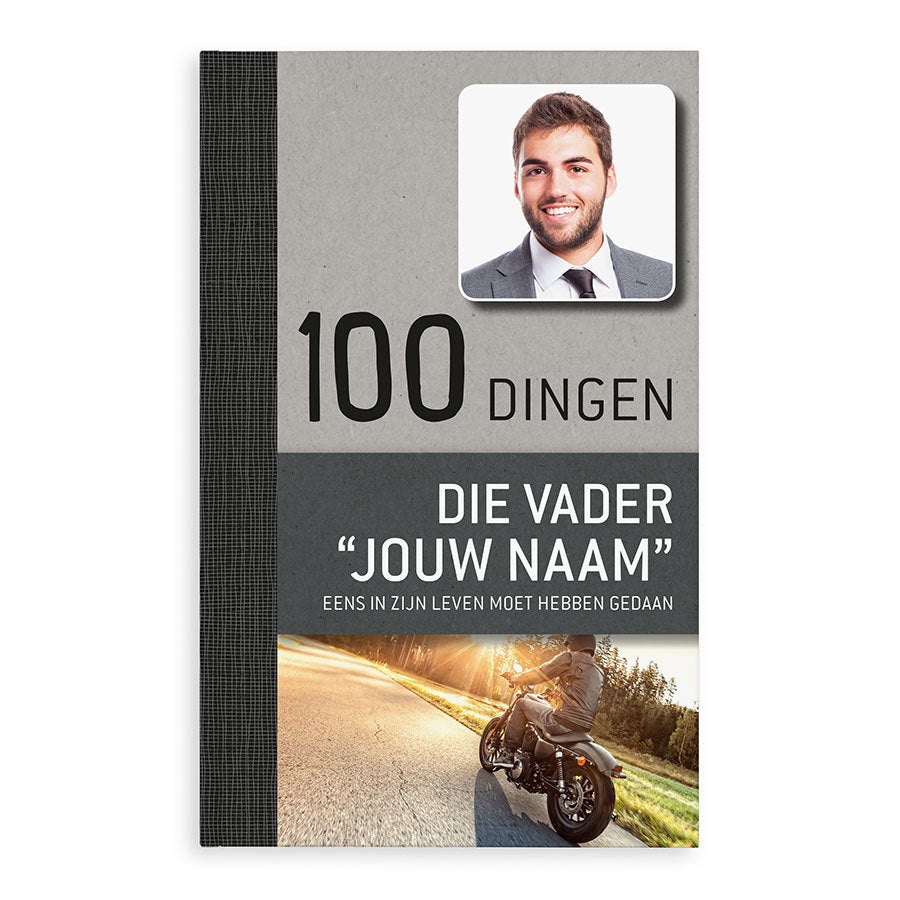 Boek met naam en foto - 100 dingen die een vader eens in zijn leven moet hebben gedaan - Hardcover