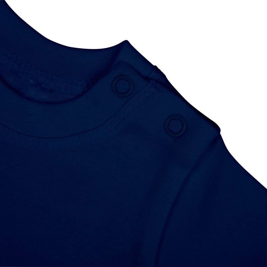 Baby shirt bedrukken - Korte mouw - Navy - 62/68