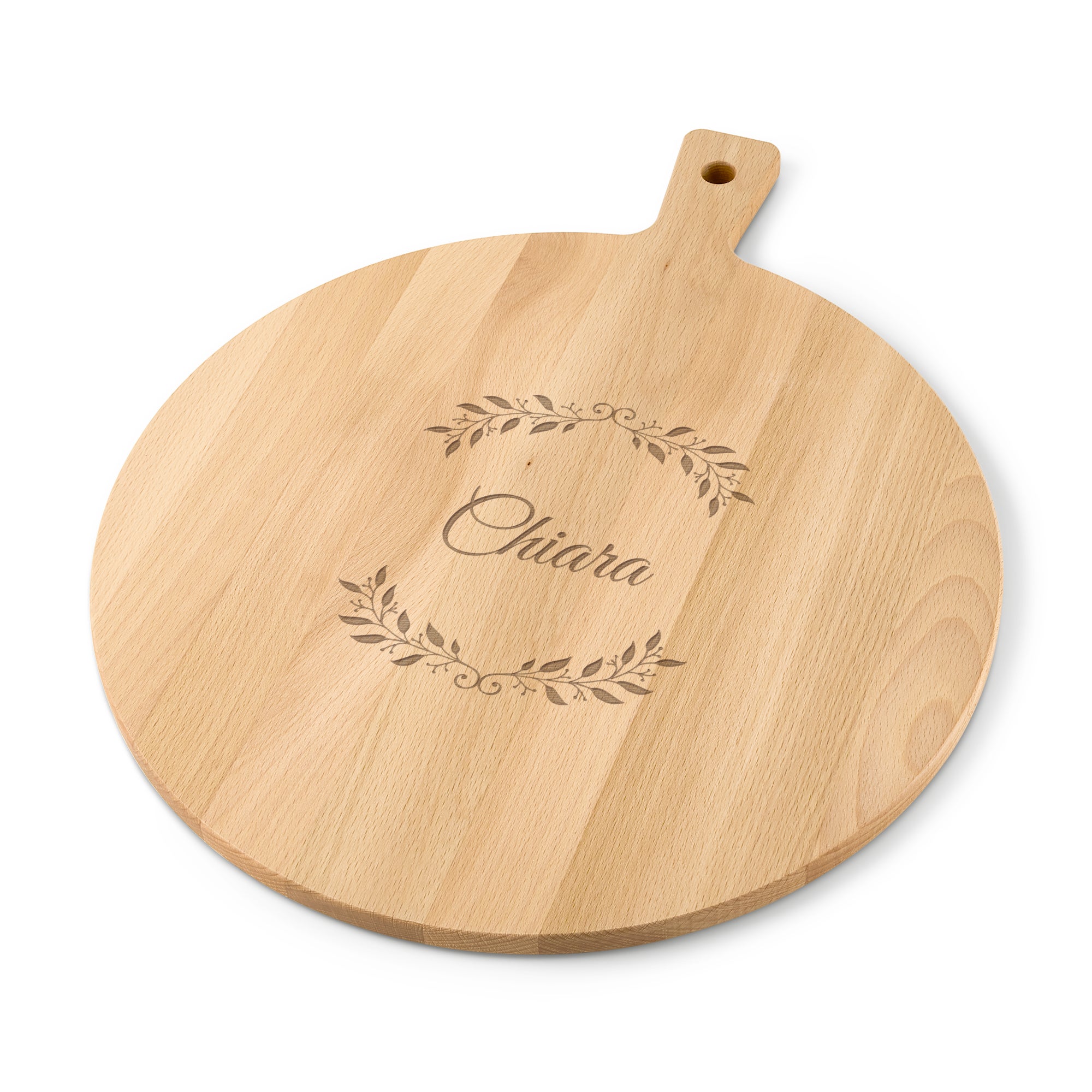 Houten serveerplank graveren Beuken Rond (M)