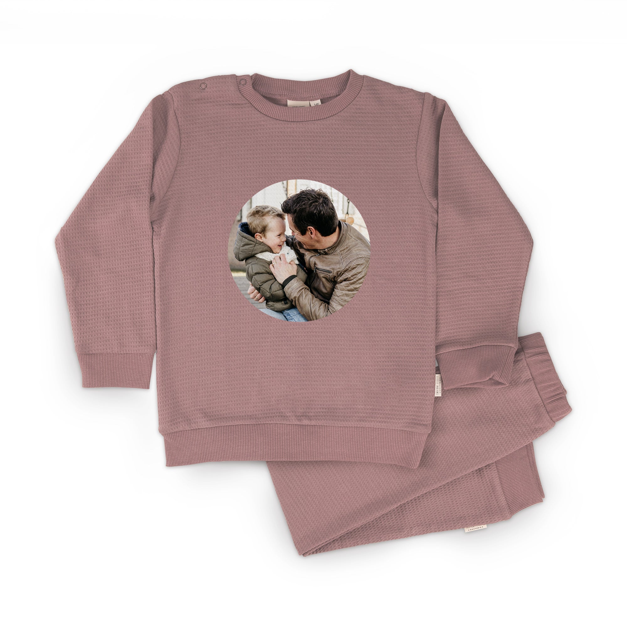 Kinderpyjama bedrukken - Oudroze - 3/4 jaar Kinderpyjama bedrukken - Oudroze - 3/4 jaar