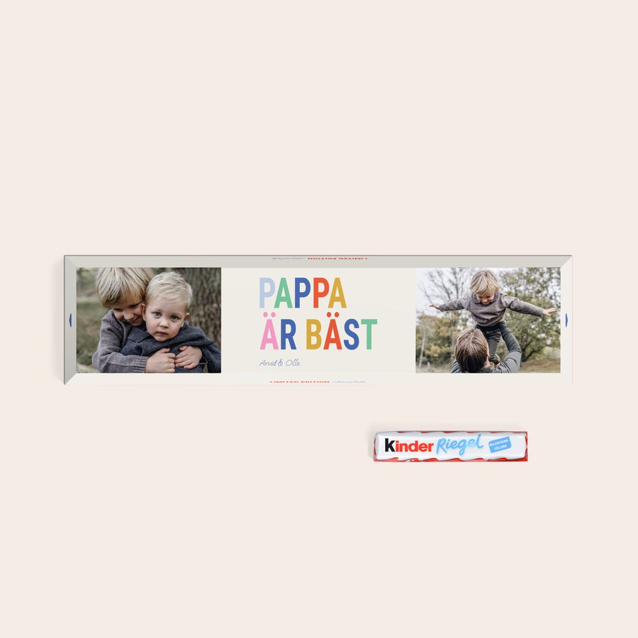 Personifierad XXL kinder bar Personlig kinder choklad XXL bar med namn