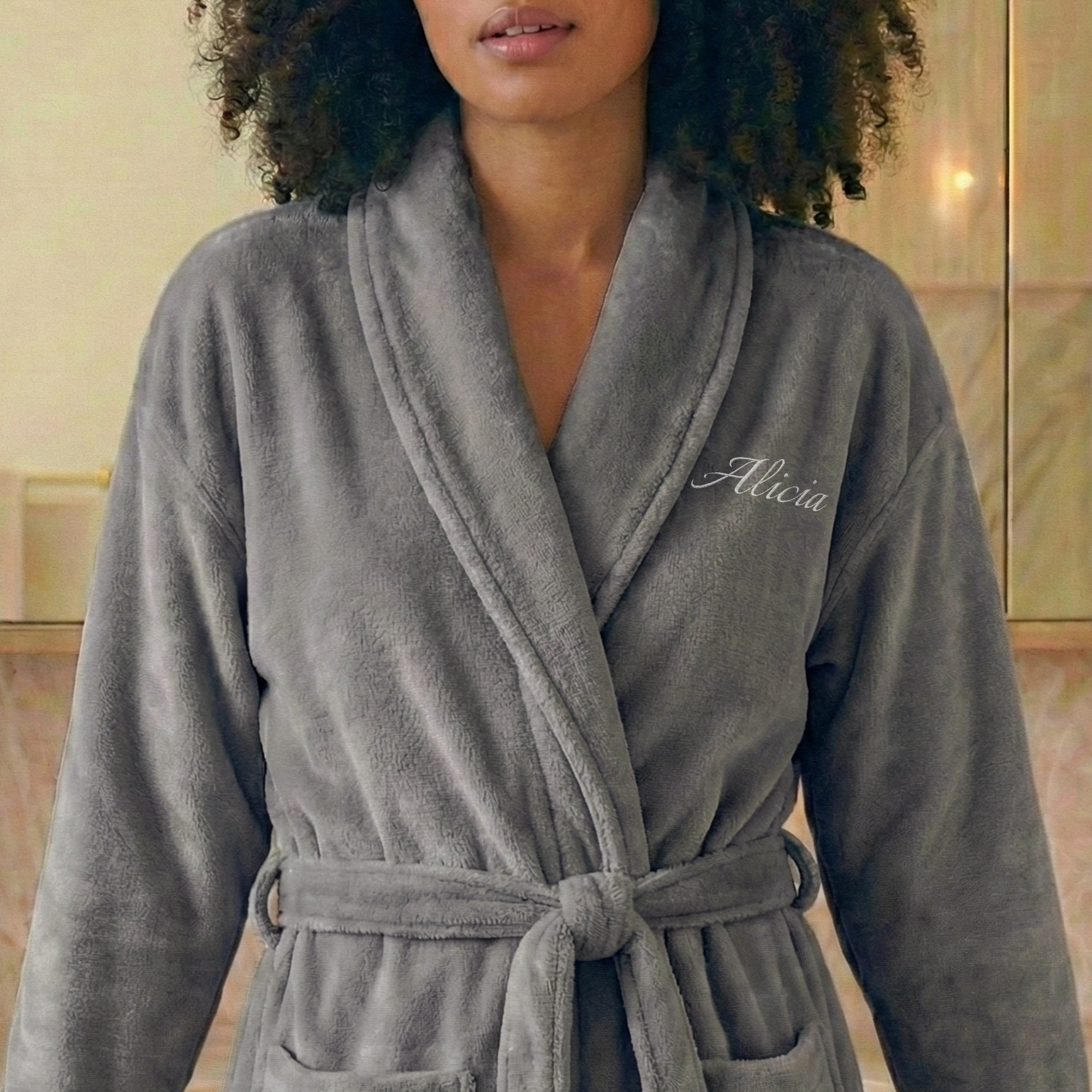Personalisierter Damen-Frottee-Bademantel