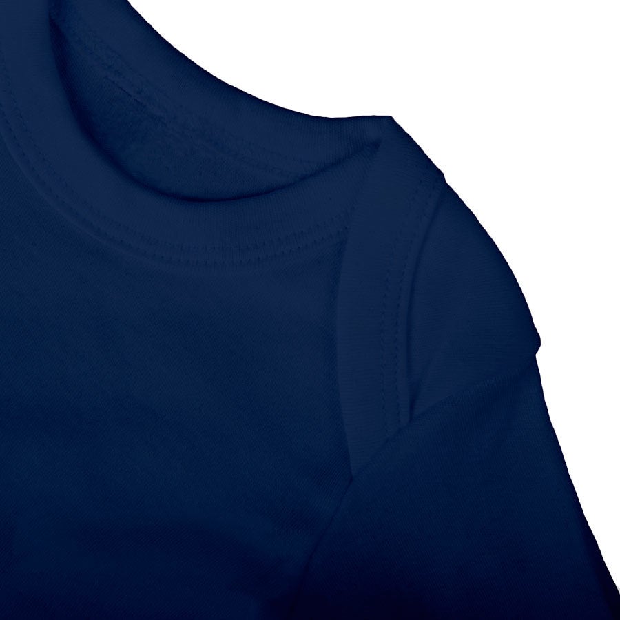 Personlig Baby body - Langærmet - Navy - 50/56