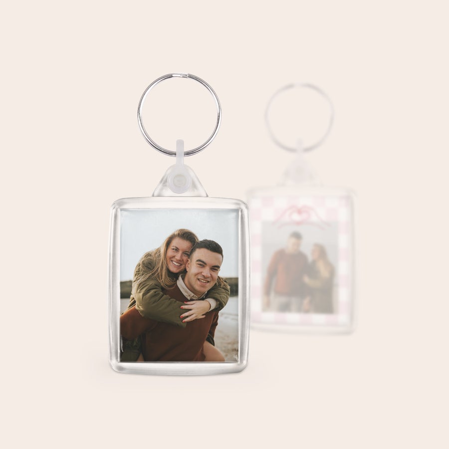 Personalised key ring - Acrylic - Double-sided - 3 pcs Personalised key ring - Acrylic - Double-sided - 3 pcs