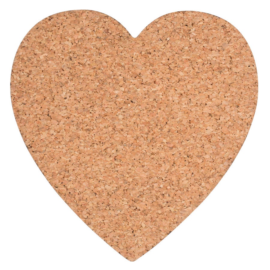 Coasters Heart-shaped cork coaster for personalized coasters