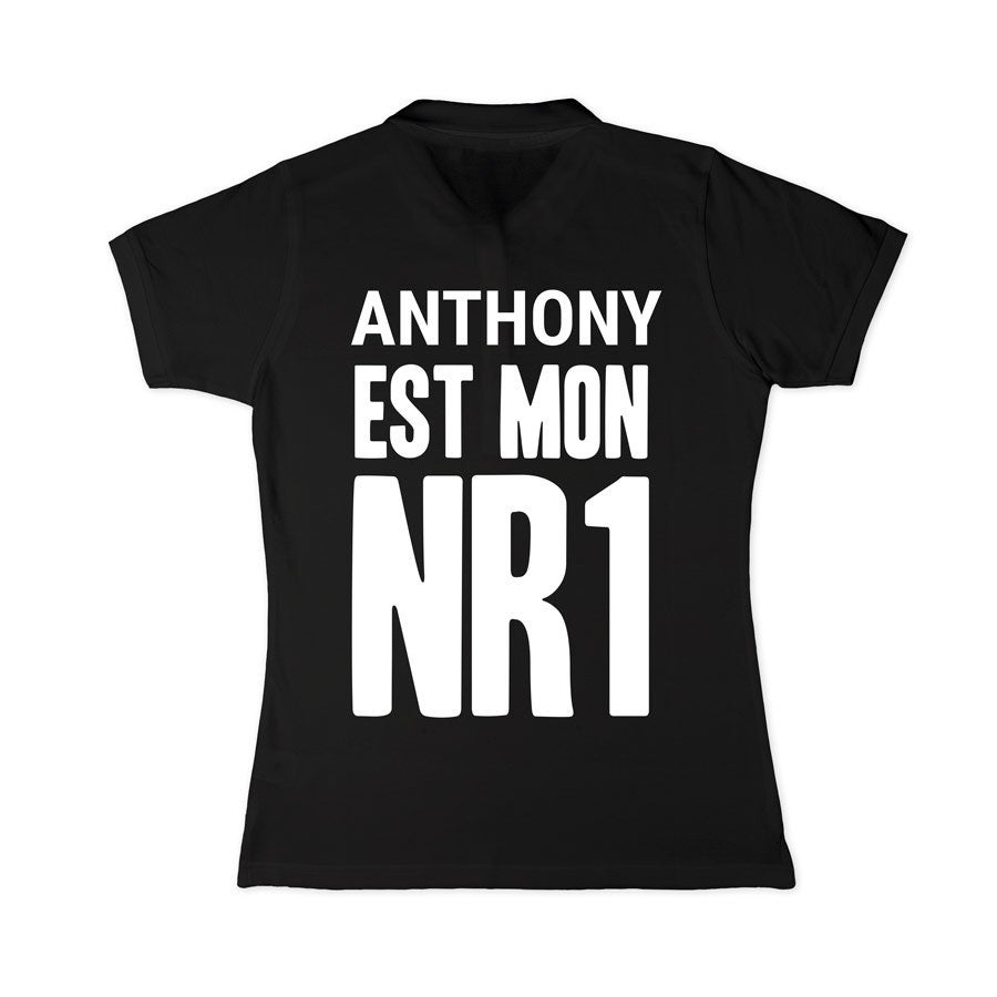 Polo personnalisé femme - Noir - XXL