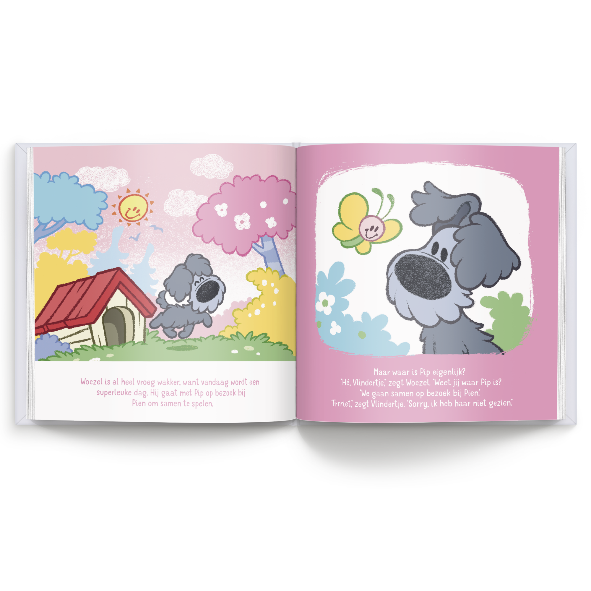 Boek "Woezel & Pip - spelen met jou" met naam