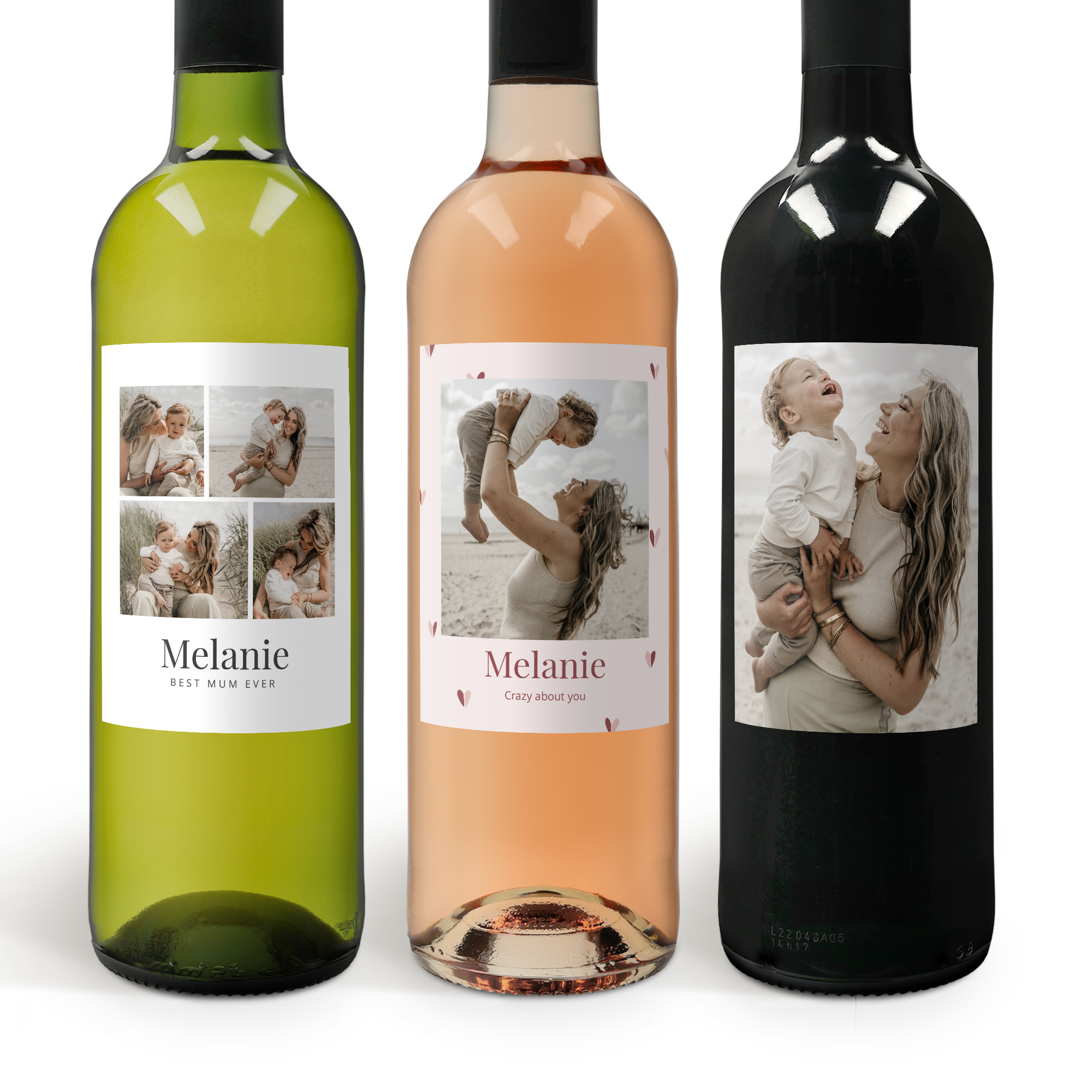 Set cadou vin - Belvy - Roșu, alb și roz