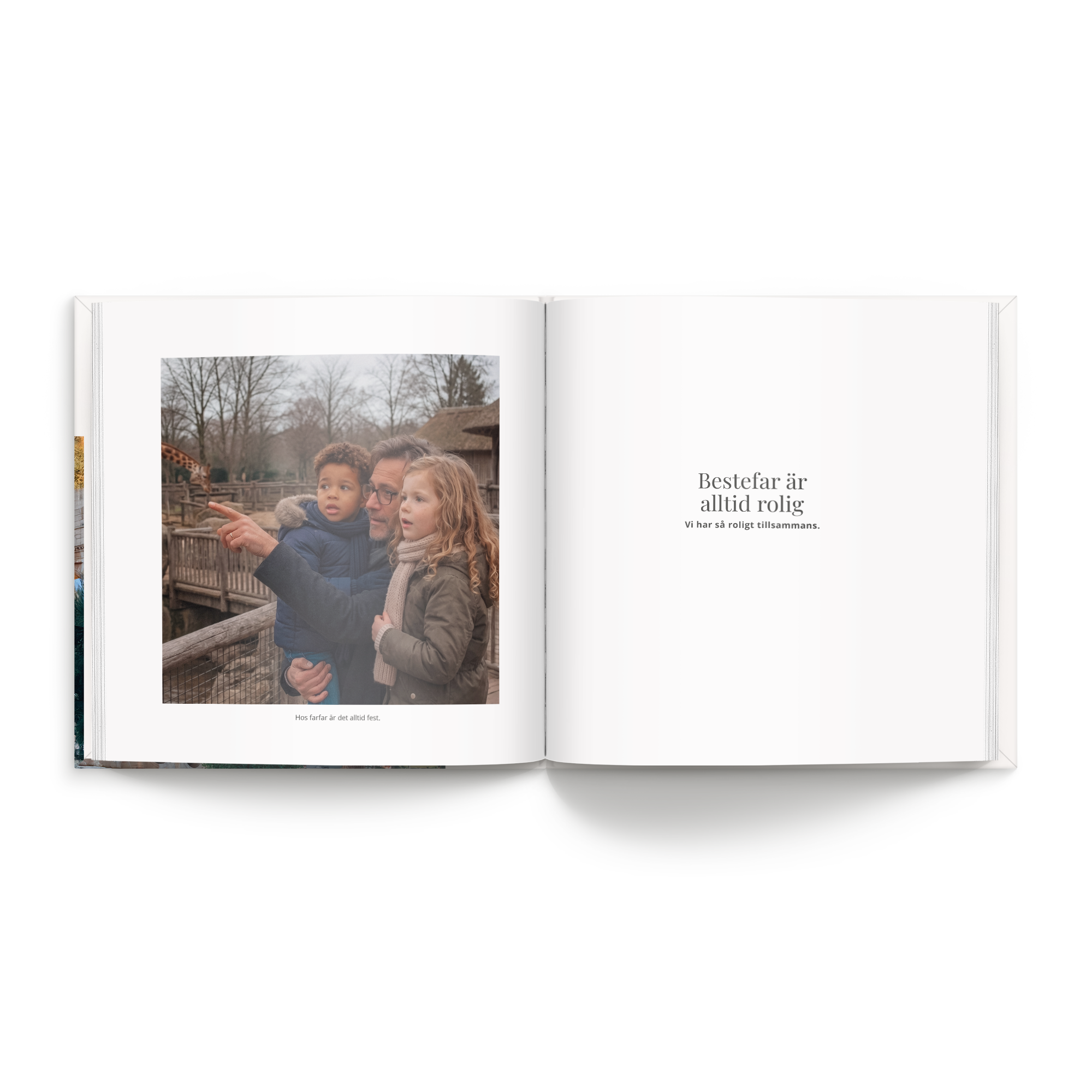 Fotobok för Morfar/Farfar XL Hardcover från 28 sidor, med anpassade foton och texten 