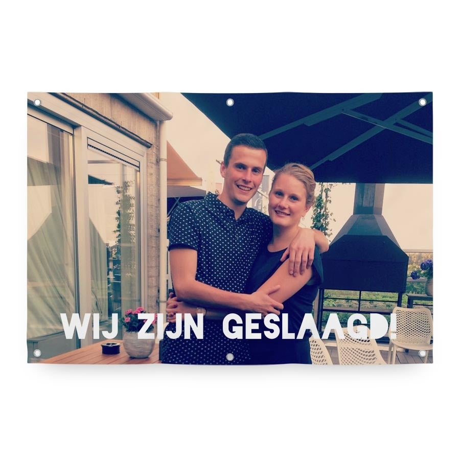Spandoek bedrukken - 150 x 100 cm