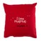 Moederdagkussen - 40 x 40 cm - Rood - Gevuld