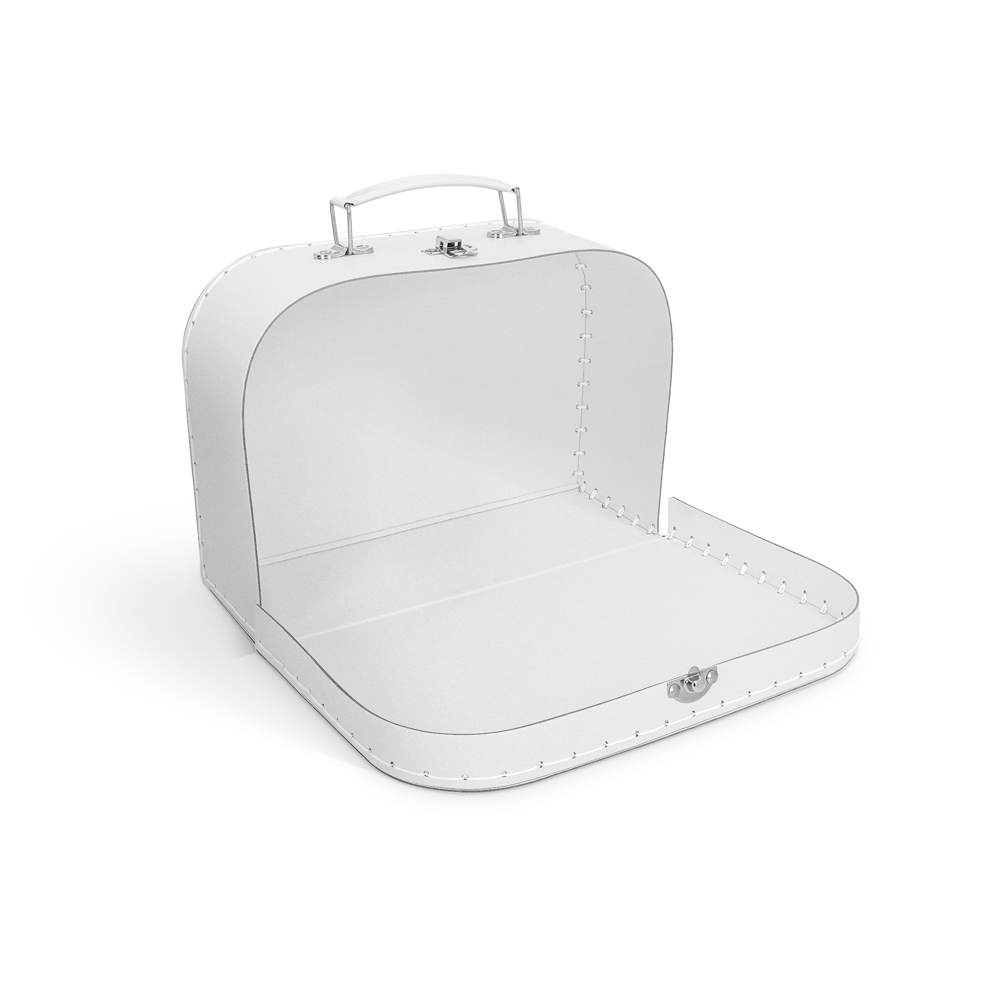 Valisette enfant personnalisable - Gris - Petit valisette en carton gris à personnaliser avec un prénom une date ou une photo