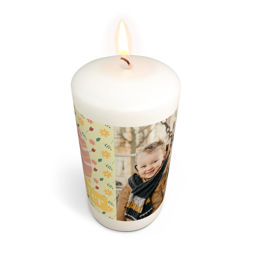 Personalizowana świeca ze zdjęciem - Wielkanoc 13x7