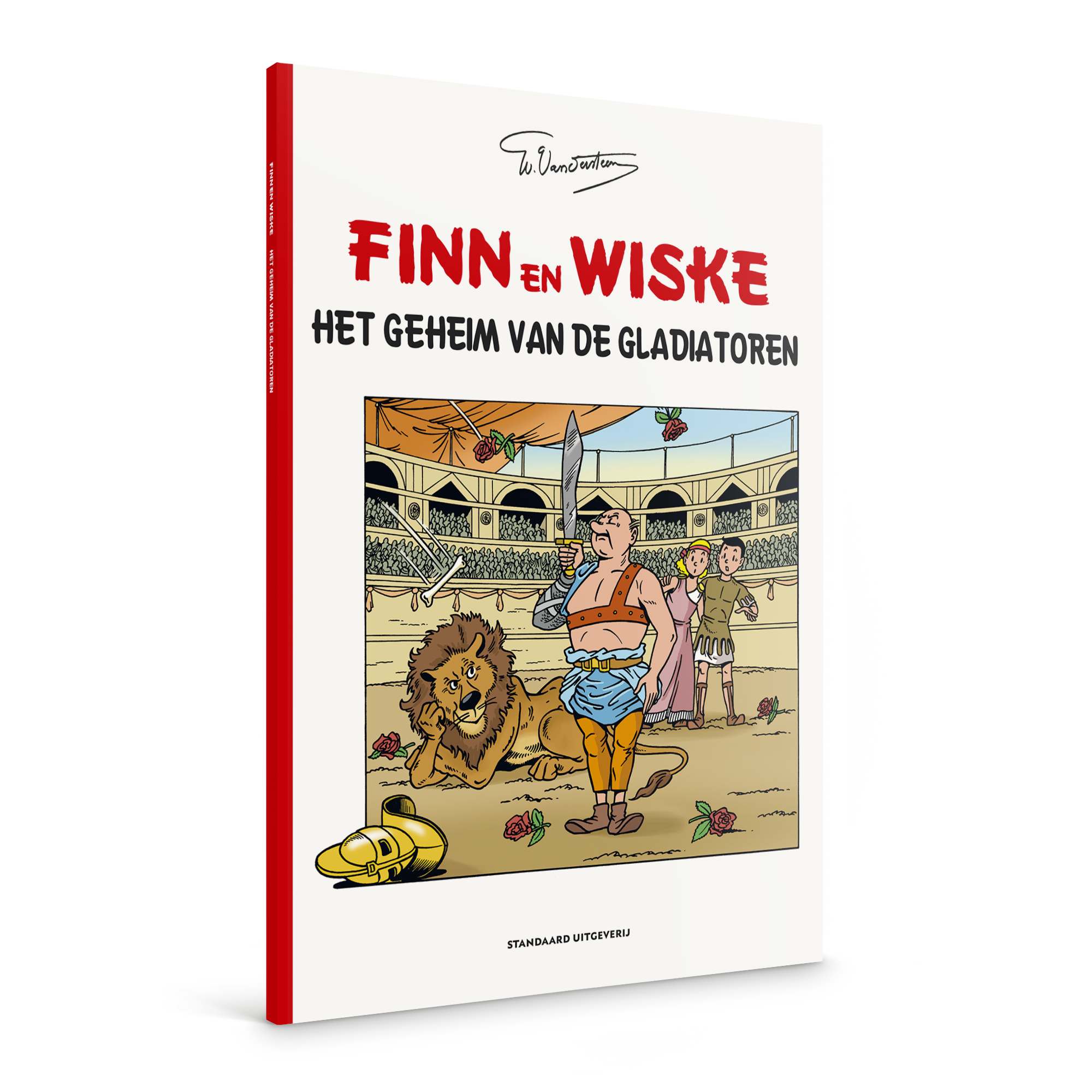 Persoonlijk stripboek Suske en Wiske Het geheim van de gladiatoren Softcover met jouw naam op de kaft als Finn