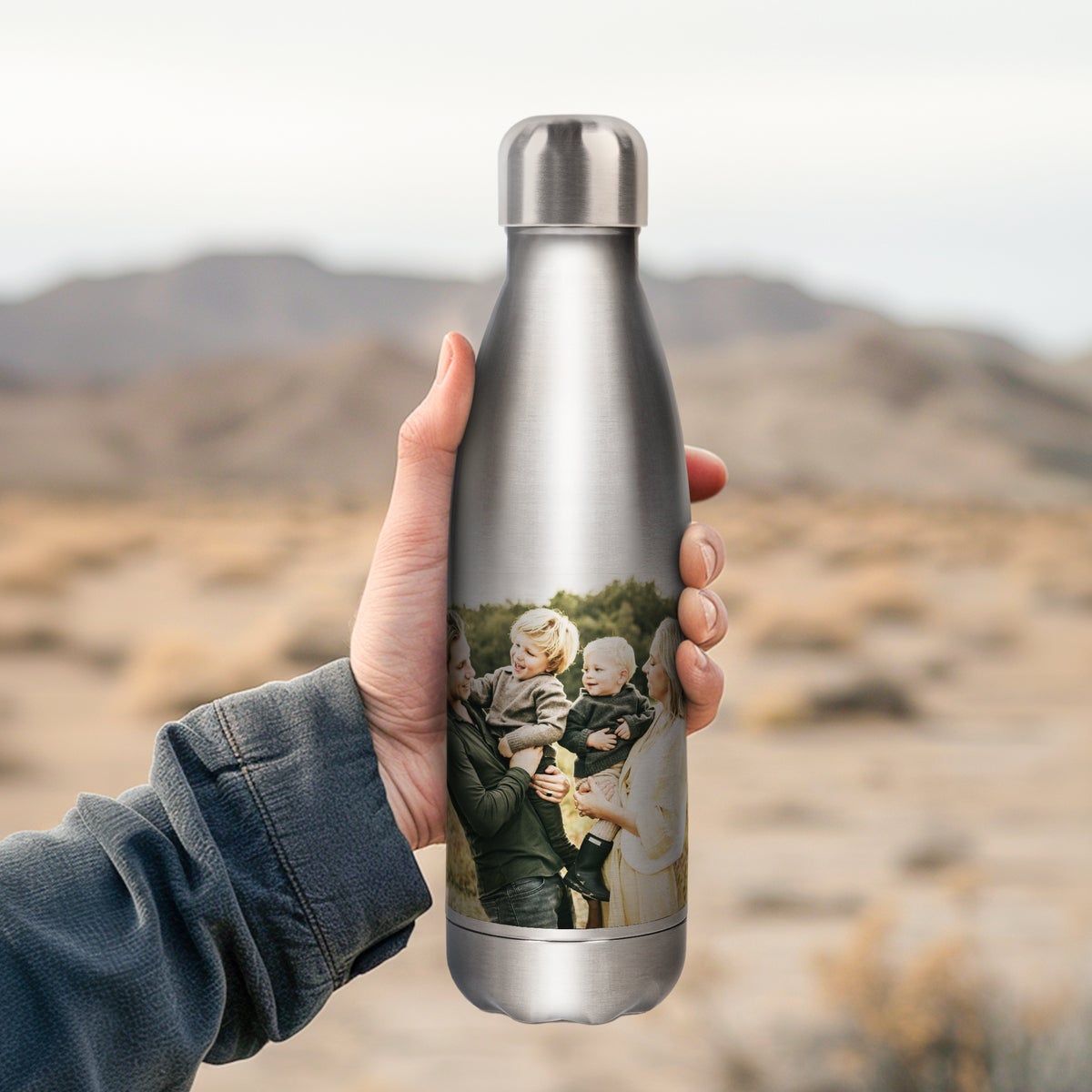 Butelka termiczna z nadrukiem - aluminium