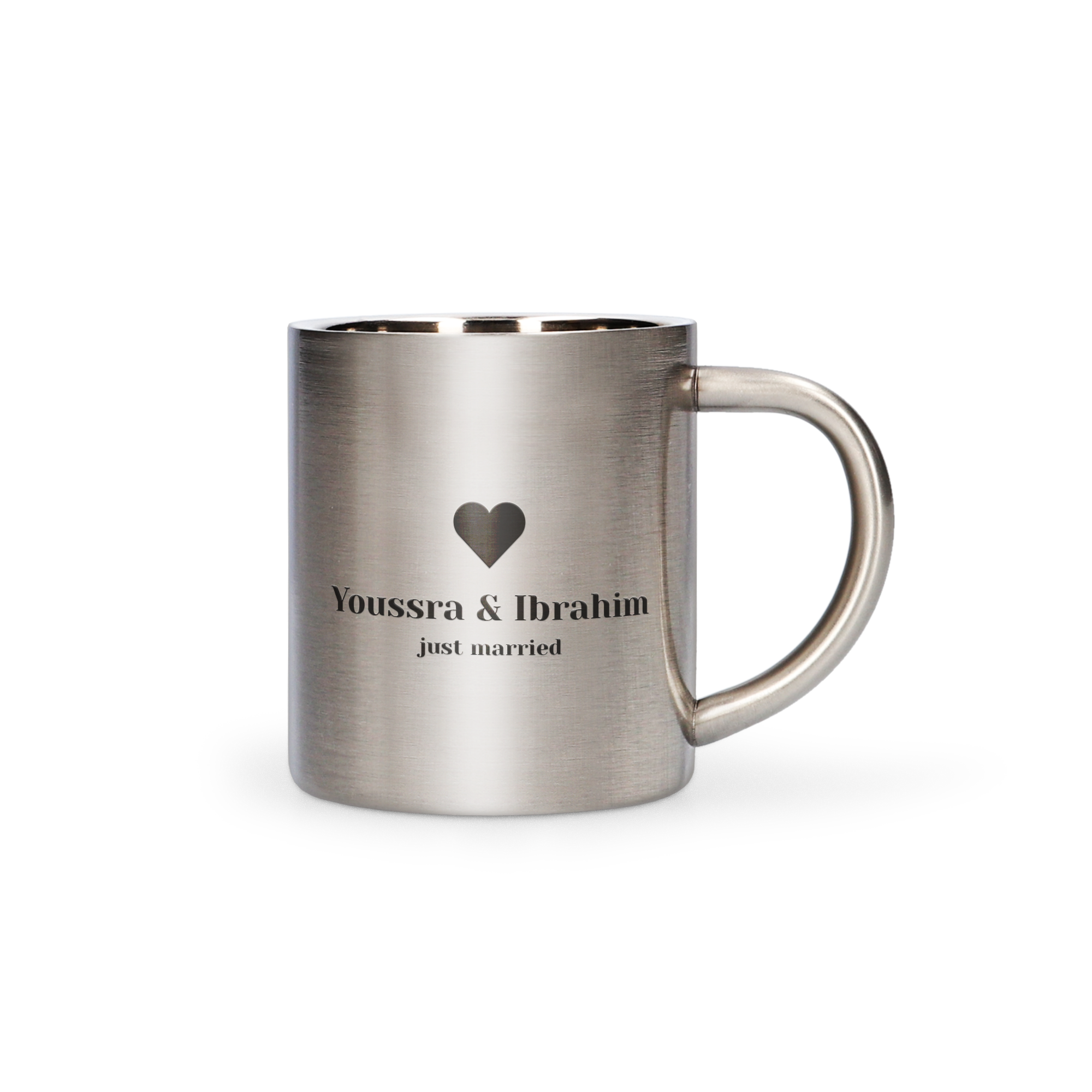 Personalisierte Metalltasse