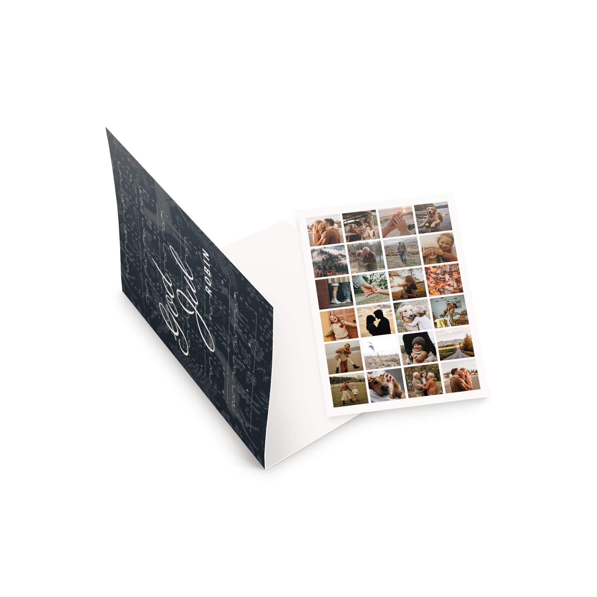 Personaliserad adventskalender med foto i M-storlek tryckt med dina egna bilder och texten 