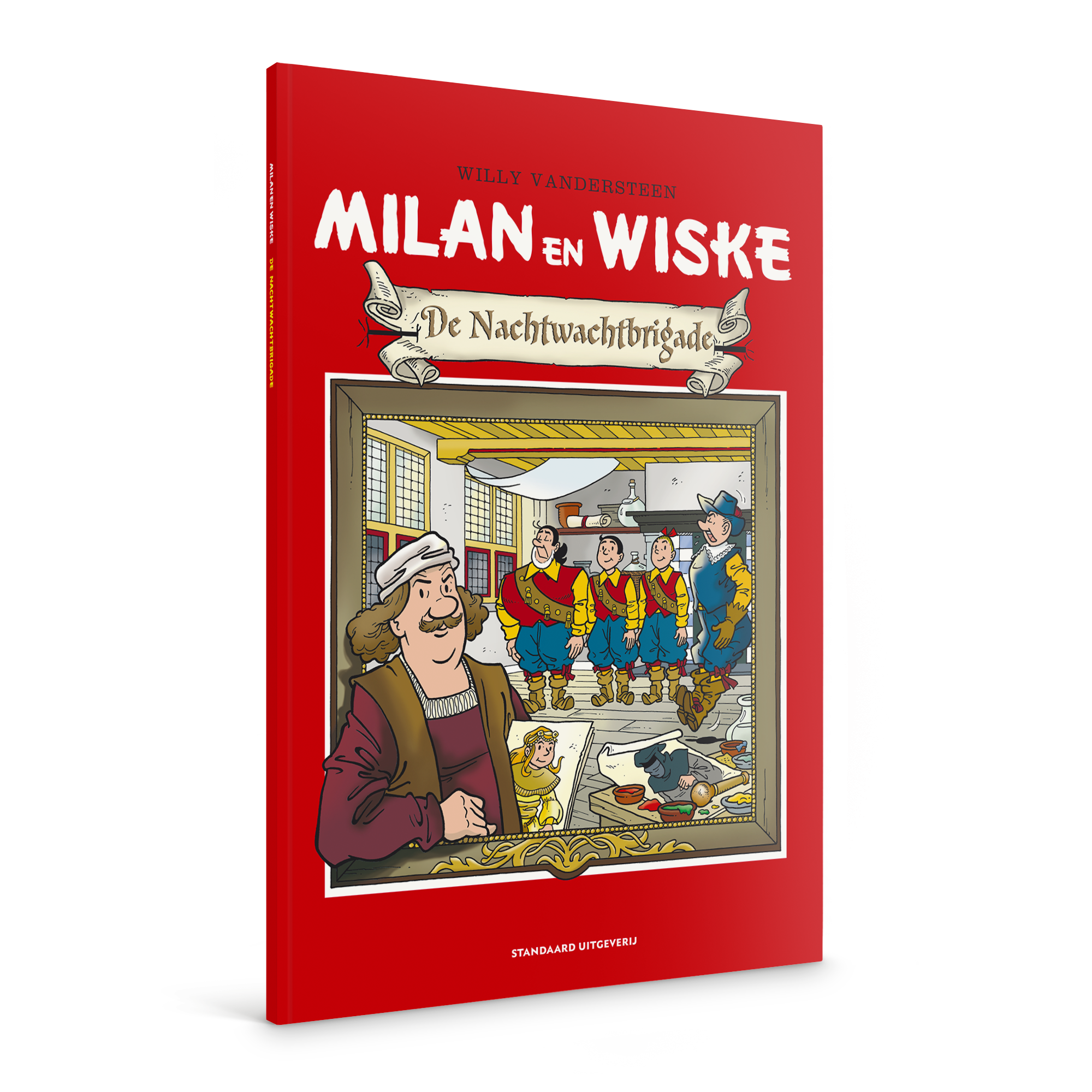 Boek Suske & Wiske "De nachtwachtbrigade" met naam