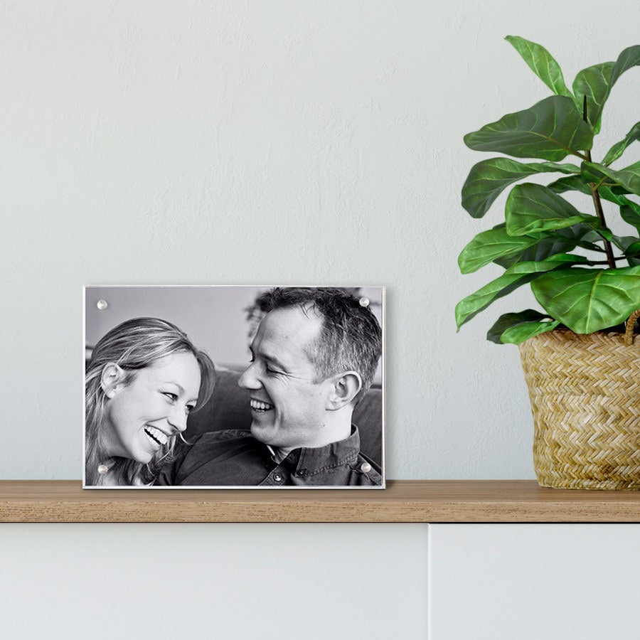 Personalised photo print - Transparent acrylic block - 7 x 4.5 cm