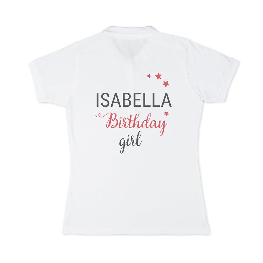 Personalised polo t-shirt - Women - White - XXL