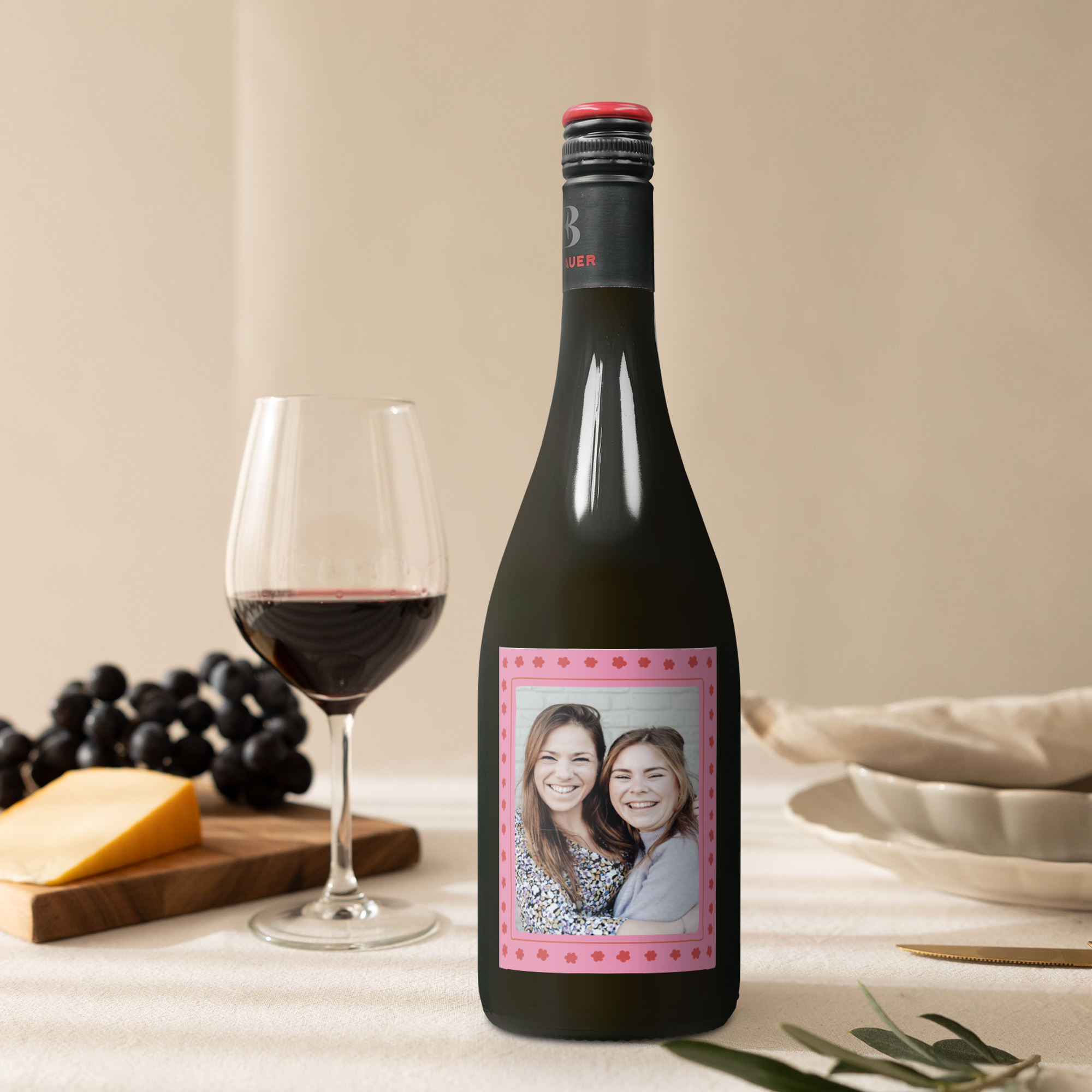 Wine with personalised label - Emil Bauer Spatburgunder