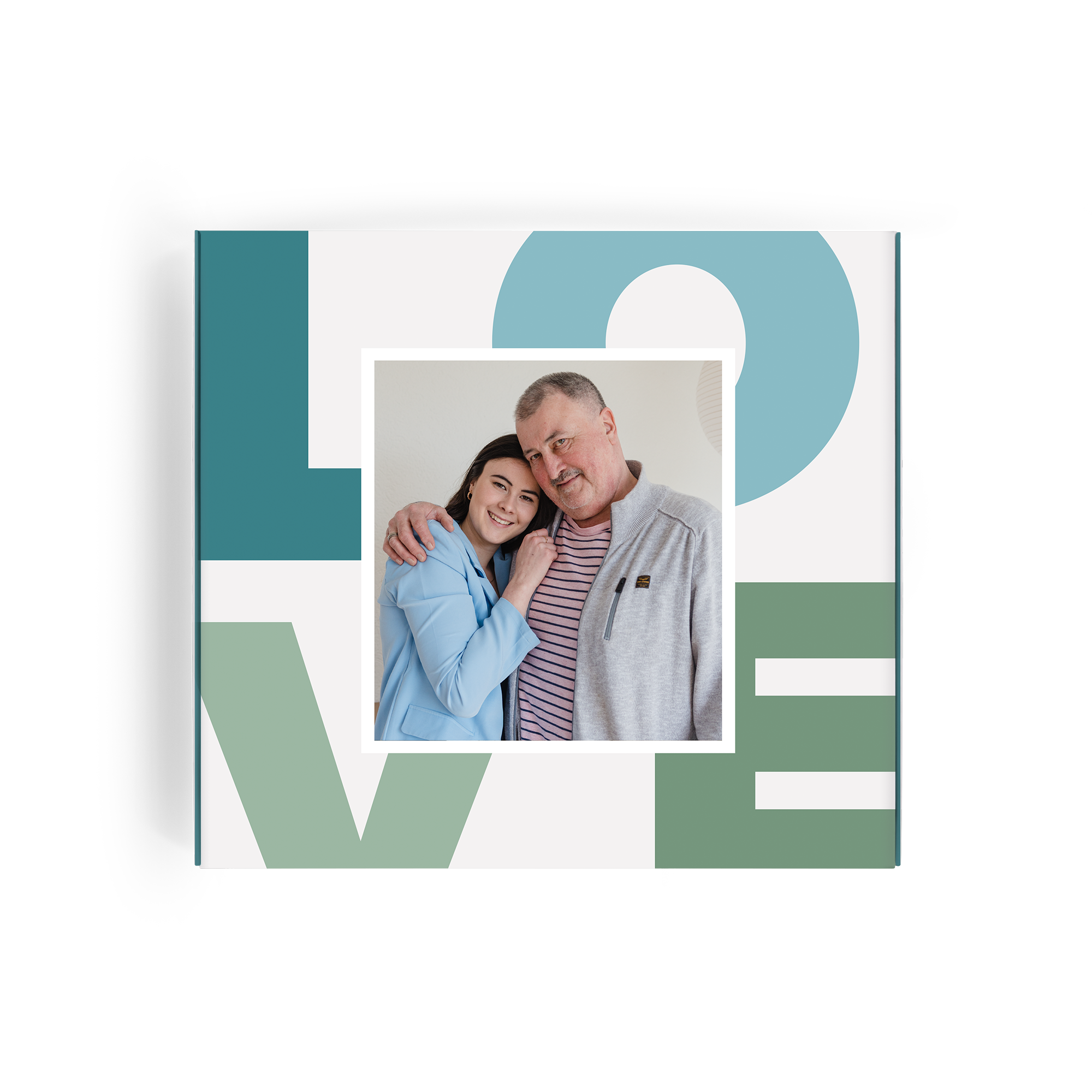 Caja regalo personalizada Milka con foto de padre e hija, ideal para el Día del Padre.